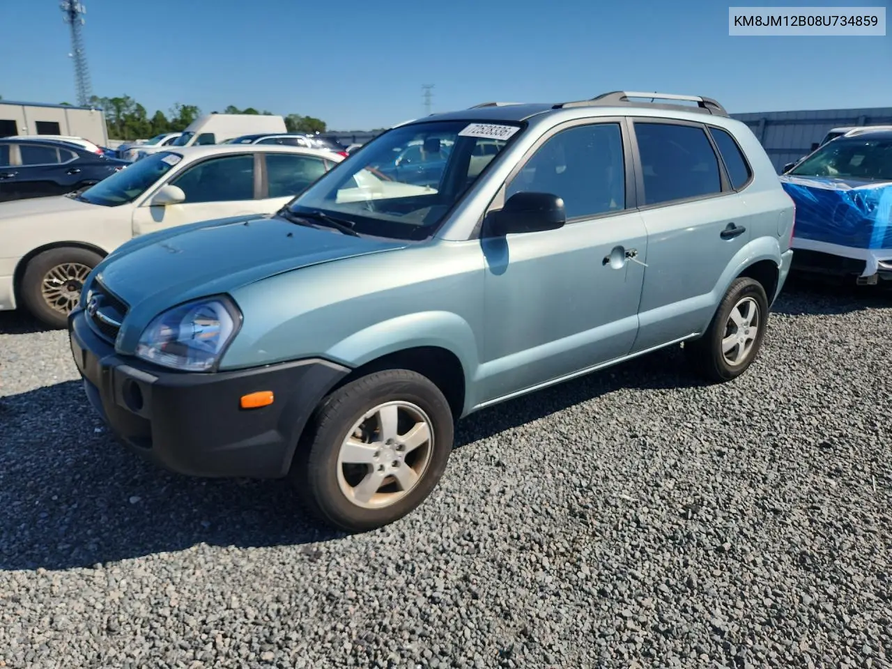 HYUNDAI TUCSON 2008, VIN KM8JM12B08U734859