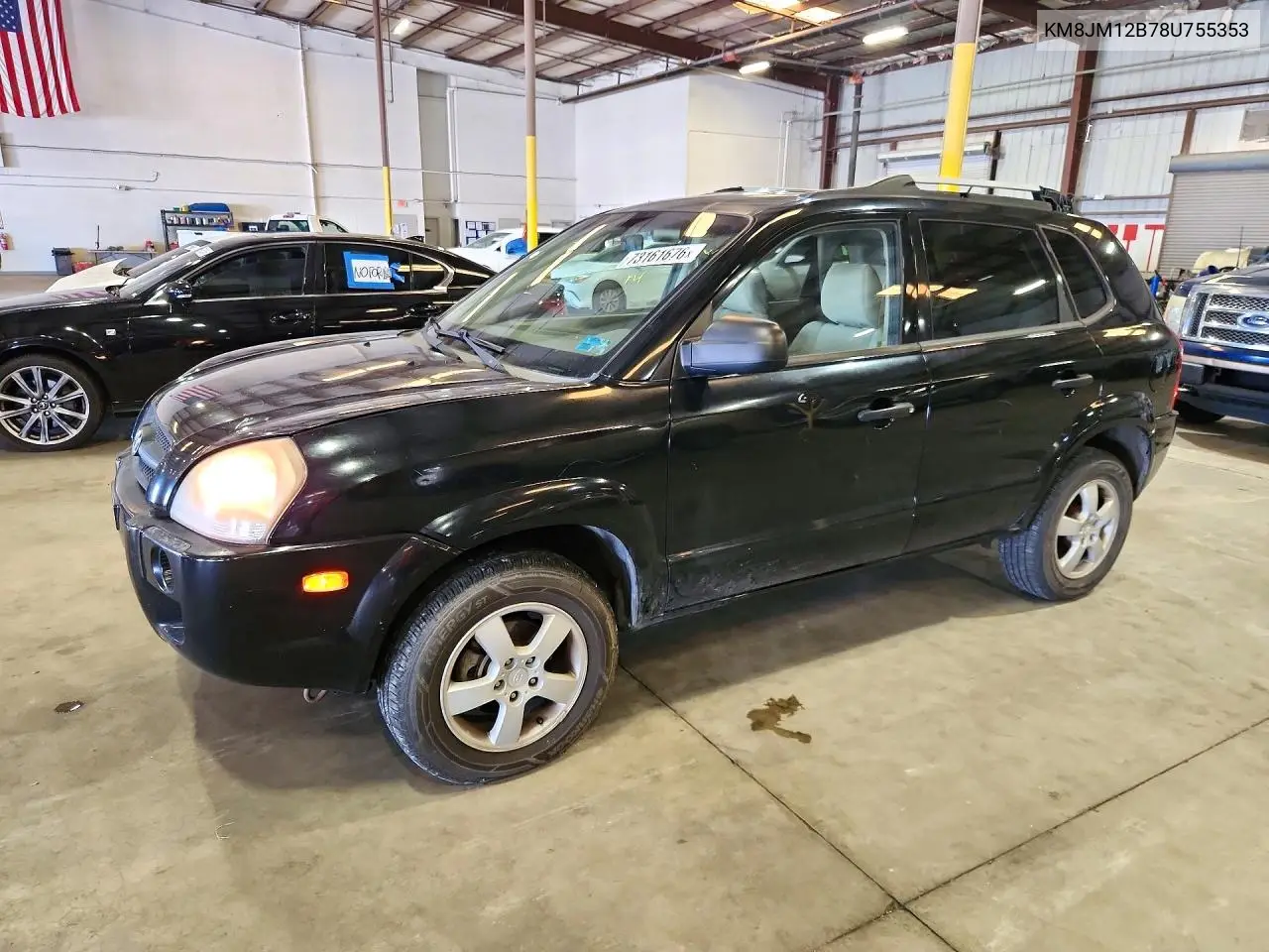 HYUNDAI TUCSON 2008, VIN KM8JM12B78U755353