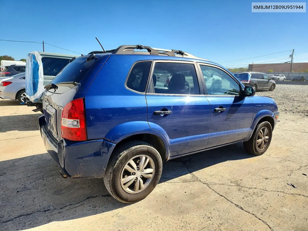 2009 HYUNDAI TUCSON VIN KM8JM12B09U951944 — фото 3