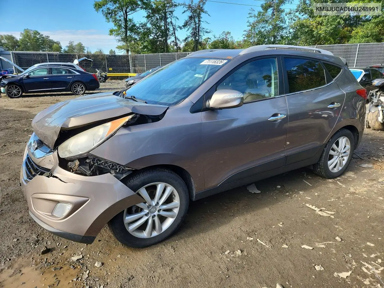 HYUNDAI TUCSON 2011, VIN KM8JUCAC6BU248991