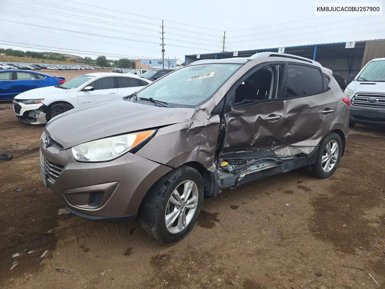 HYUNDAI TUCSON 2011, VIN KM8JUCAC0BU257900