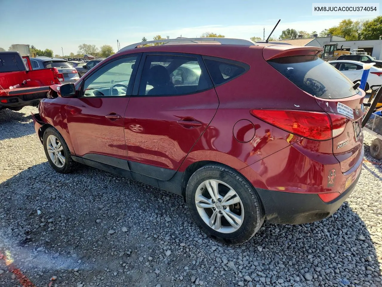 2012 HYUNDAI TUCSON VIN KM8JUCAC0CU374054 — фото 2