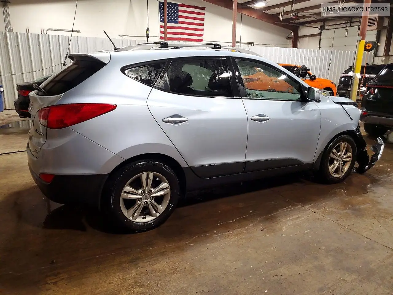 2012 HYUNDAI TUCSON VIN KM8JUCACXCU532593 — фото 3