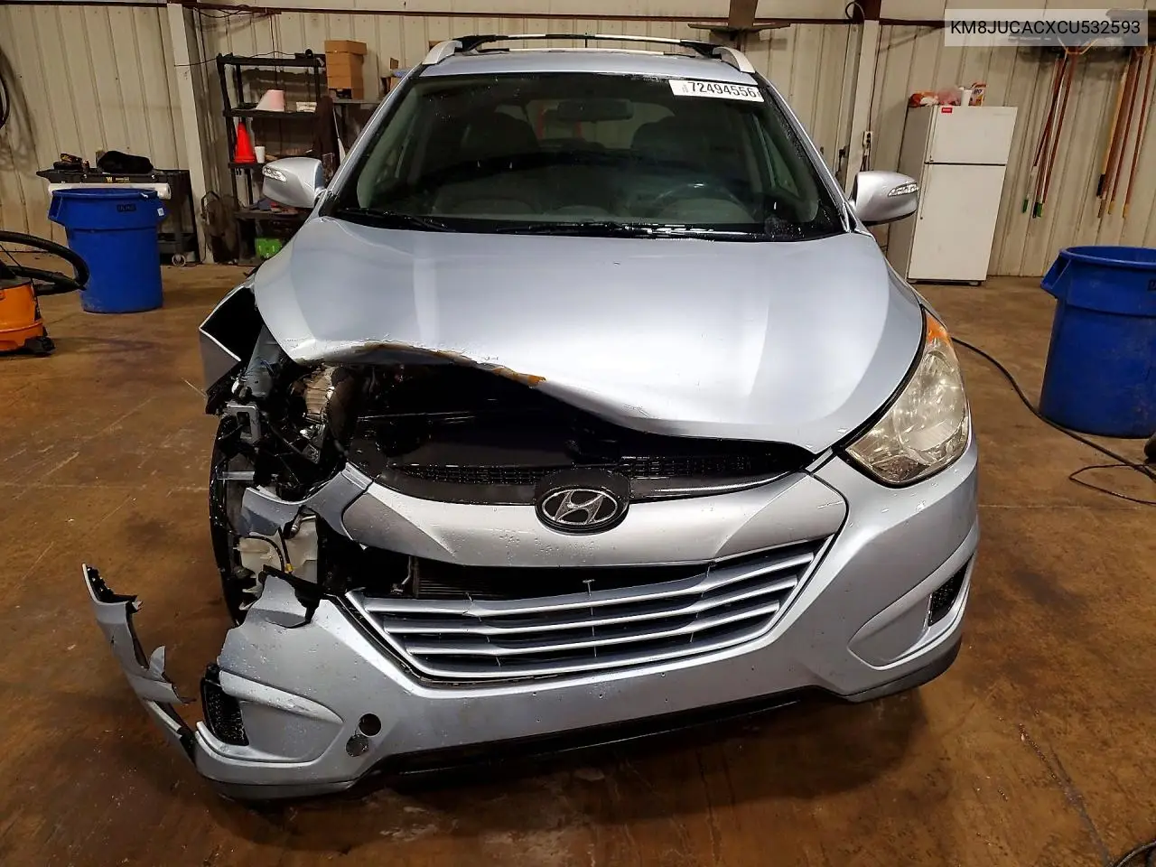 2012 HYUNDAI TUCSON VIN KM8JUCACXCU532593 — фото 5