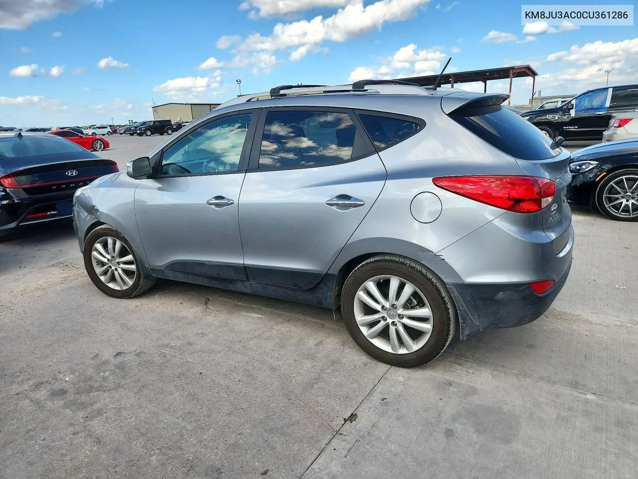 2012 HYUNDAI TUCSON VIN KM8JU3AC0CU361286 — фото 2