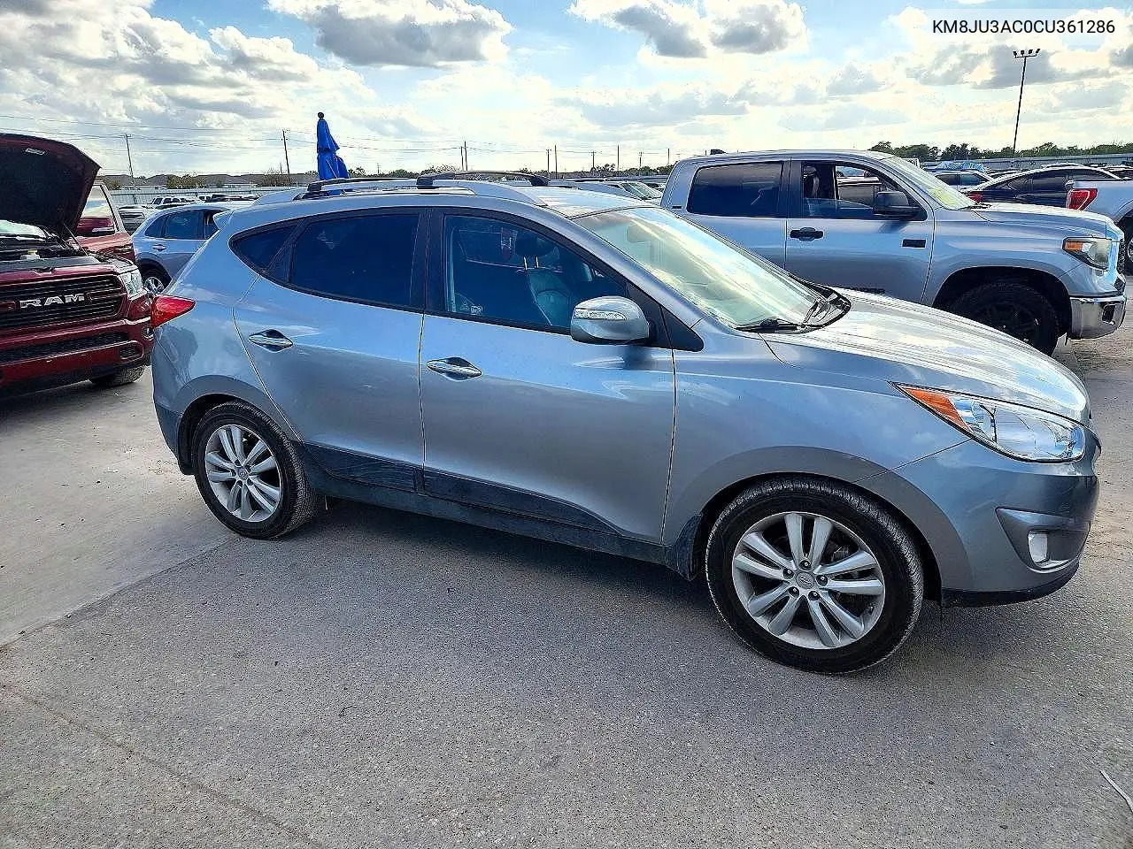 2012 HYUNDAI TUCSON VIN KM8JU3AC0CU361286 — фото 4