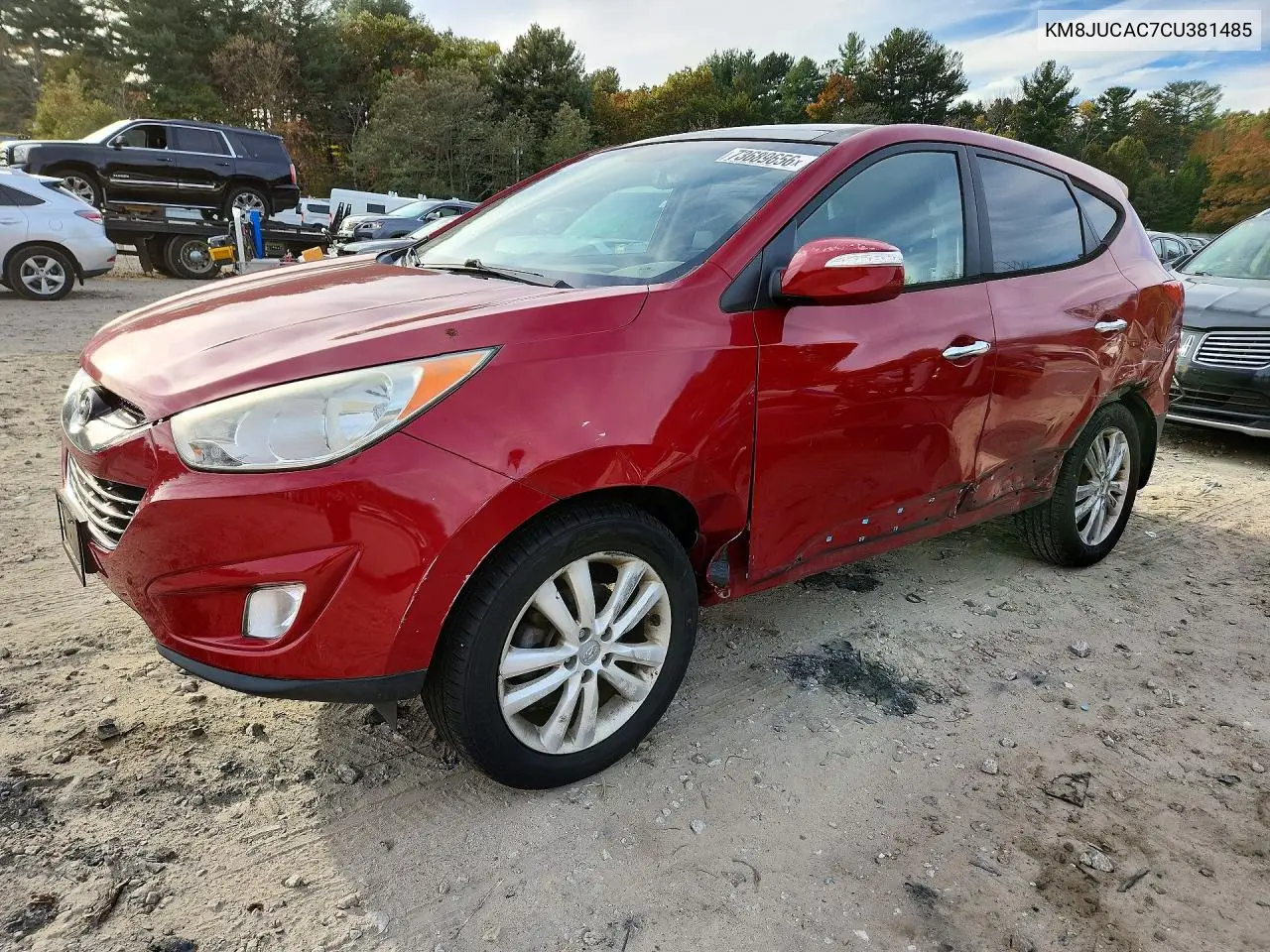 HYUNDAI TUCSON 2012, VIN KM8JUCAC7CU381485
