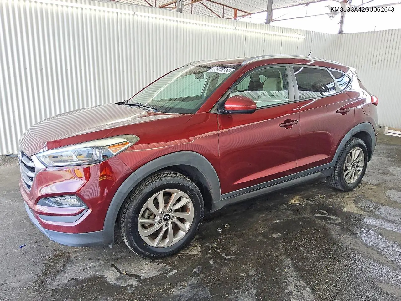 HYUNDAI TUCSON 2016, VIN KM8J33A42GU062643