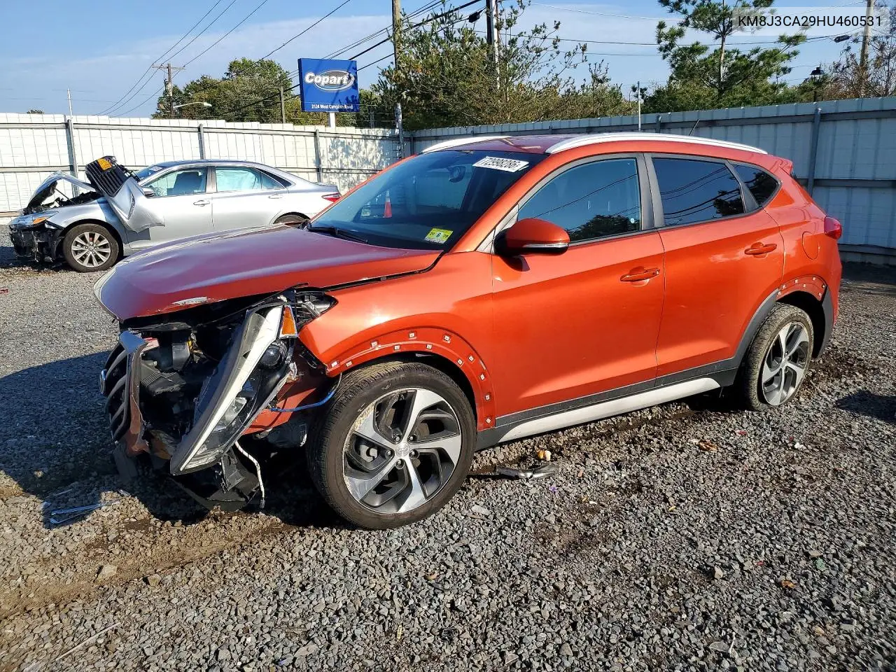 HYUNDAI TUCSON 2017, VIN KM8J3CA29HU460531