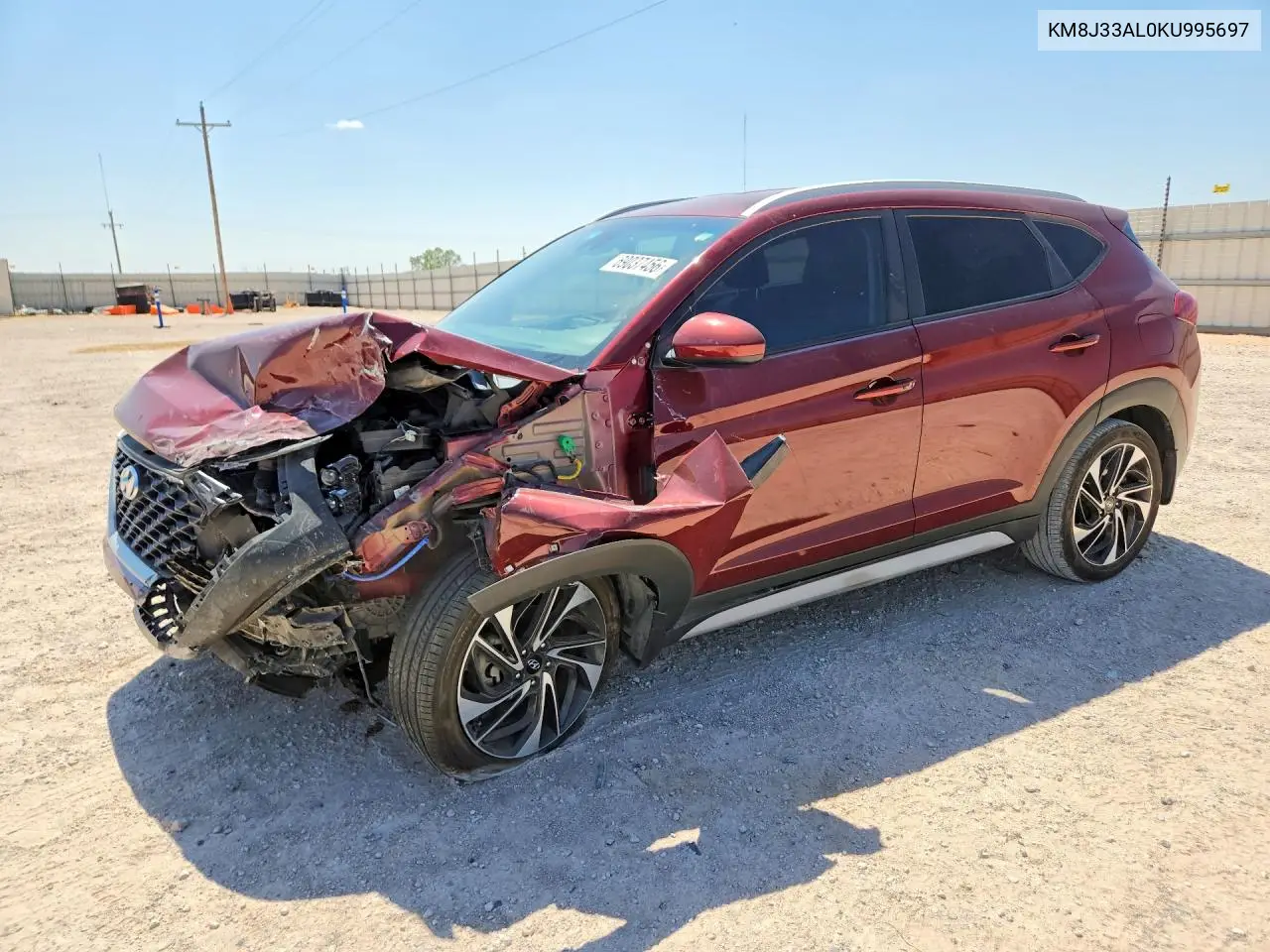 HYUNDAI TUCSON 2019, VIN KM8J33AL0KU995697