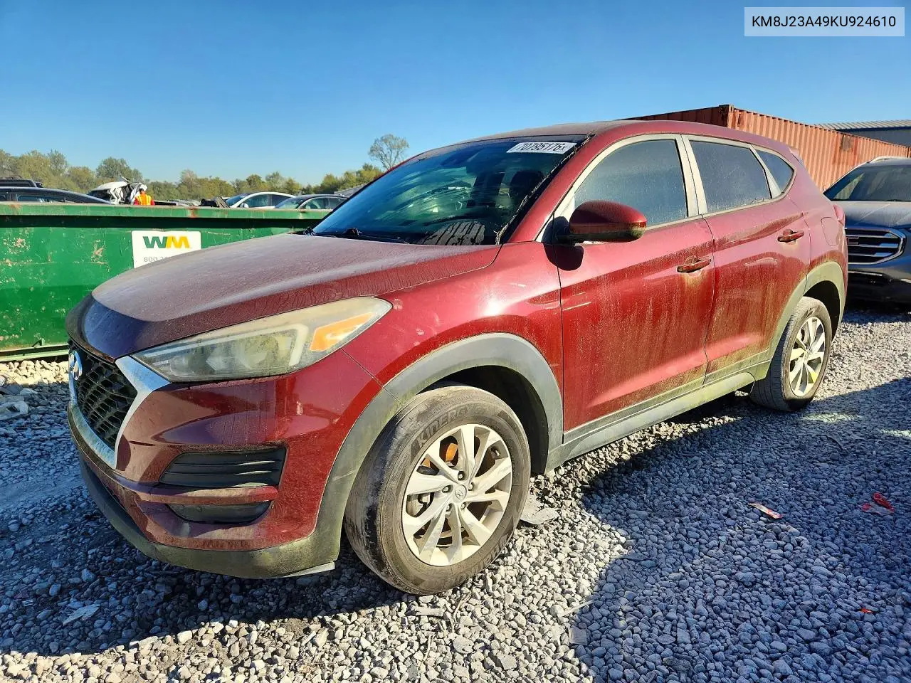 HYUNDAI TUCSON 2019, VIN KM8J23A49KU924610