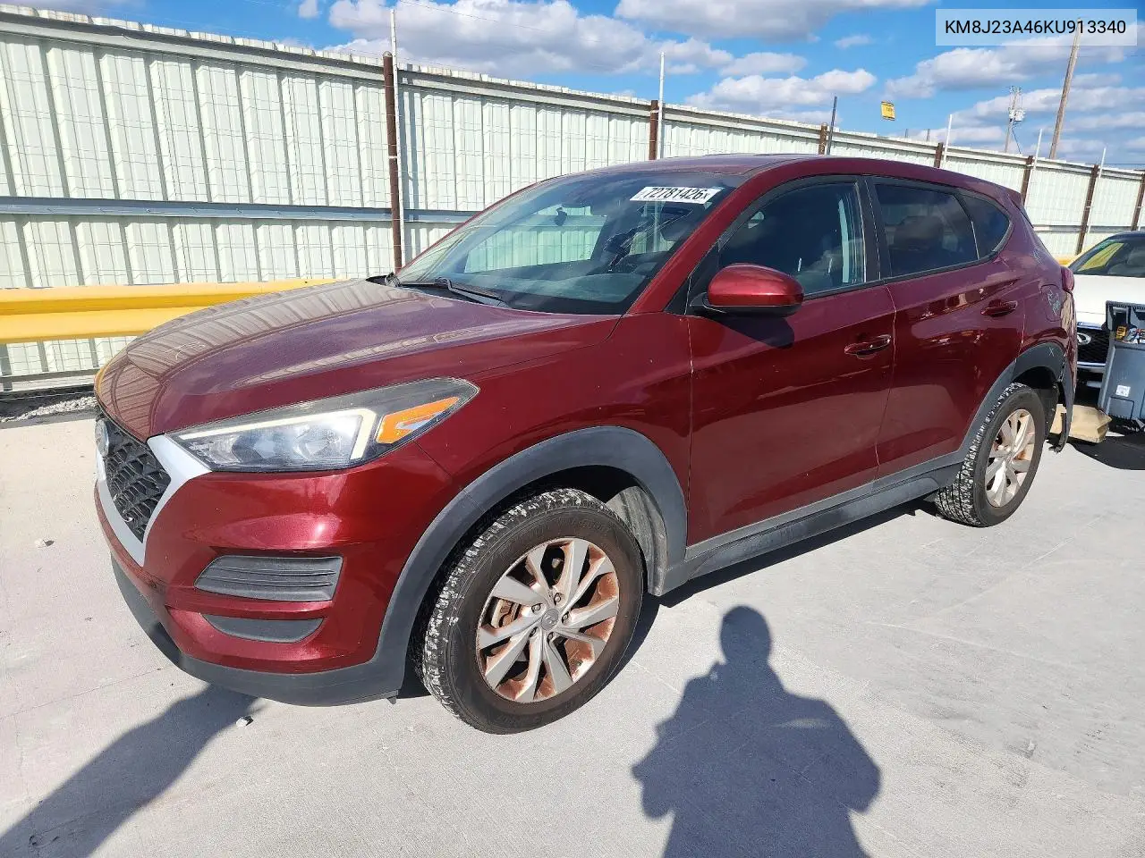 HYUNDAI TUCSON 2019, VIN KM8J23A46KU913340