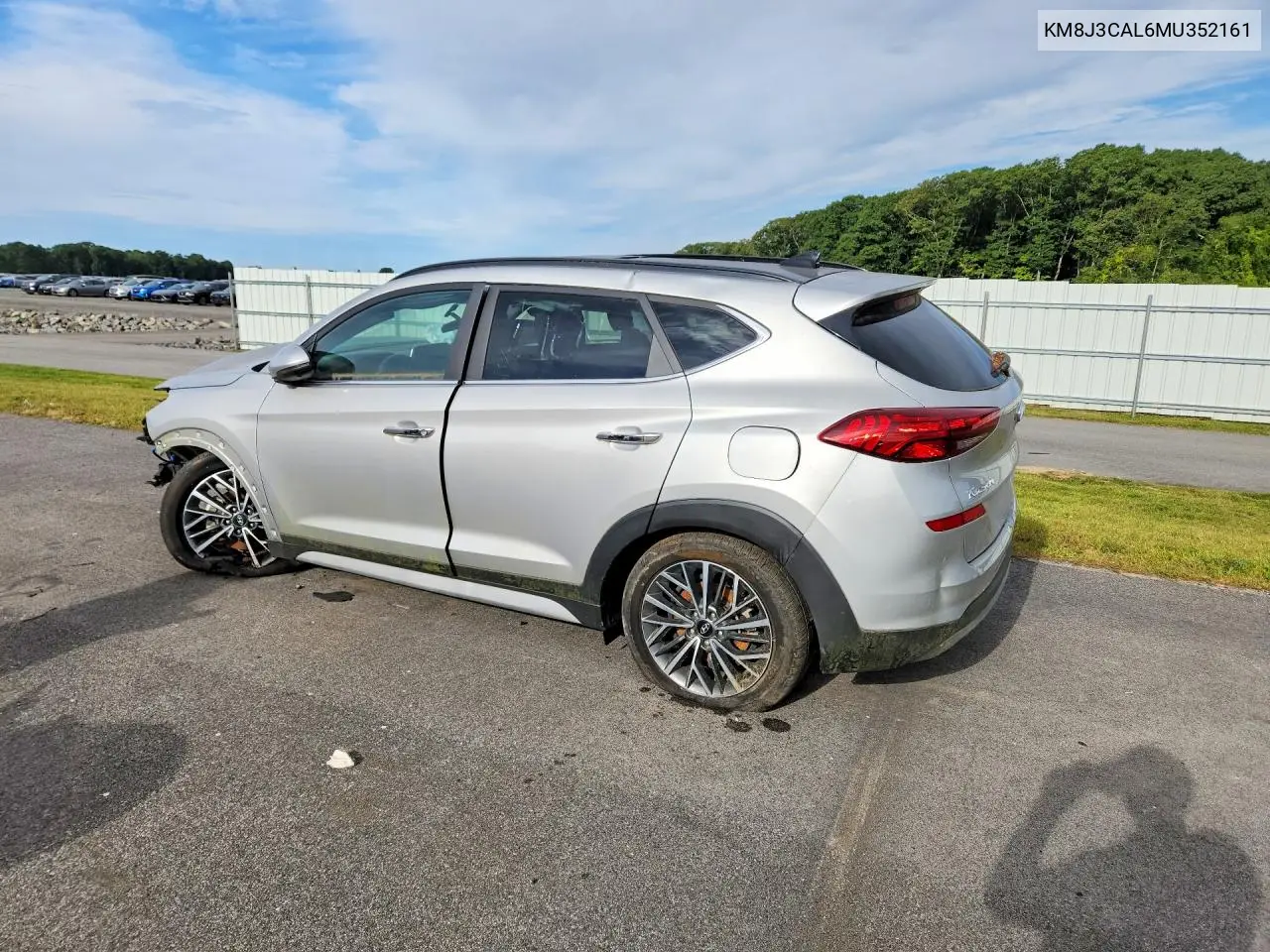 2021 HYUNDAI TUCSON VIN KM8J3CAL6MU352161 — фото 2