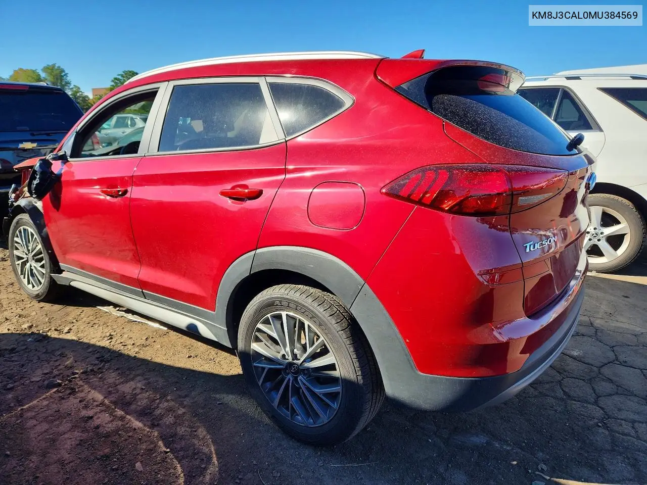 2021 HYUNDAI TUCSON VIN KM8J3CAL0MU384569 — фото 2