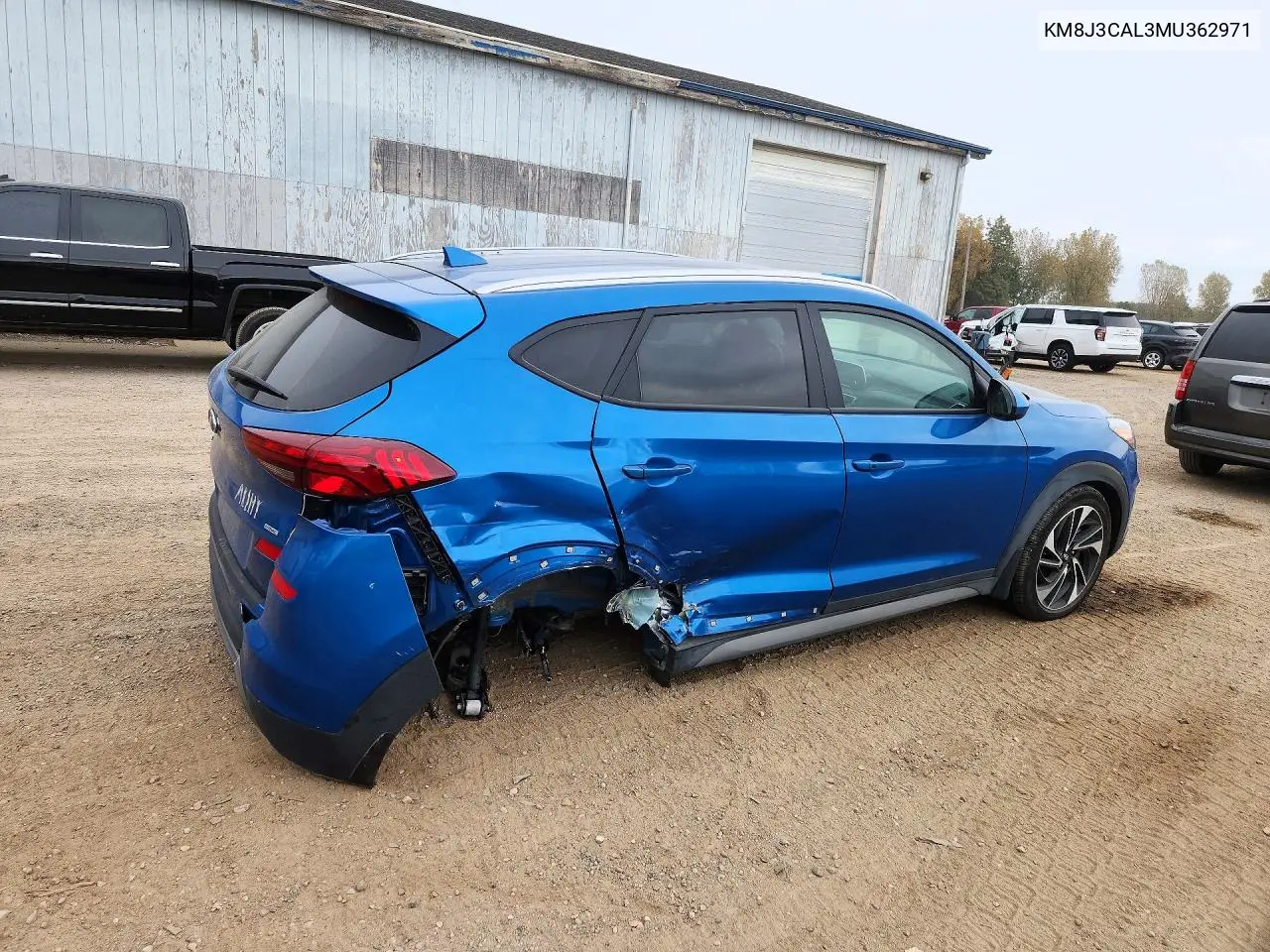 2021 HYUNDAI TUCSON VIN KM8J3CAL3MU362971 — фото 3