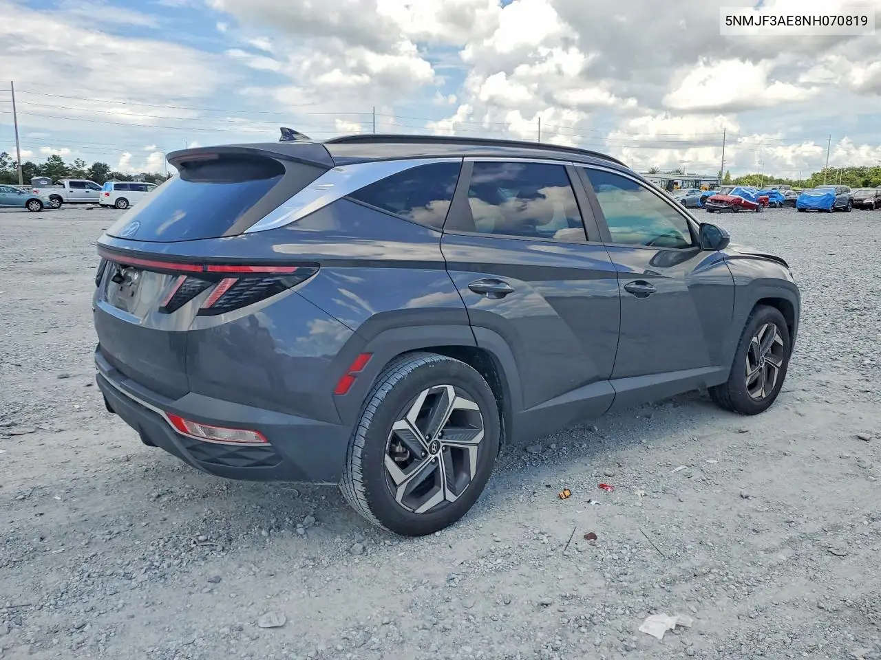 2022 HYUNDAI TUCSON VIN 5NMJF3AE8NH070819 — фото 3