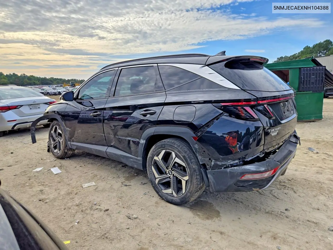 2022 HYUNDAI TUCSON VIN 5NMJECAEXNH104388 — фото 2