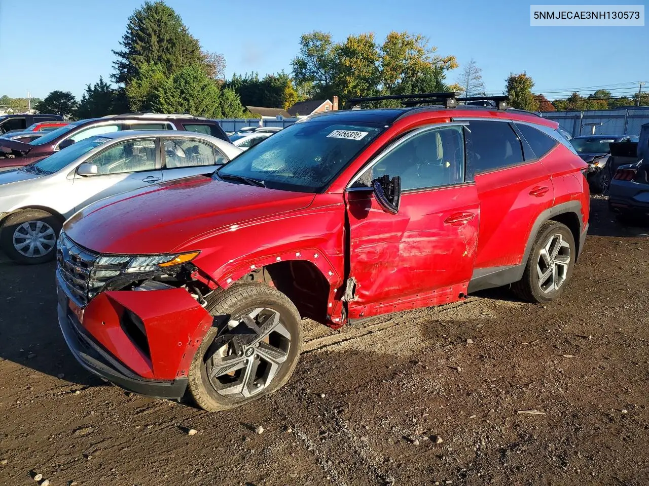 HYUNDAI TUCSON 2022, VIN 5NMJECAE3NH130573
