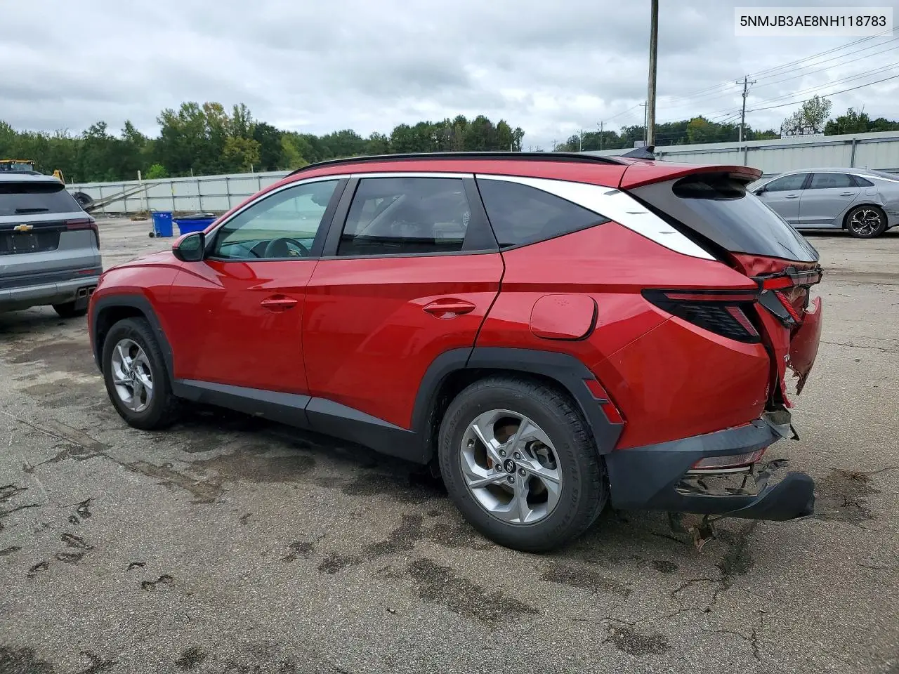 2022 HYUNDAI TUCSON VIN 5NMJB3AE8NH118783 — фото 2