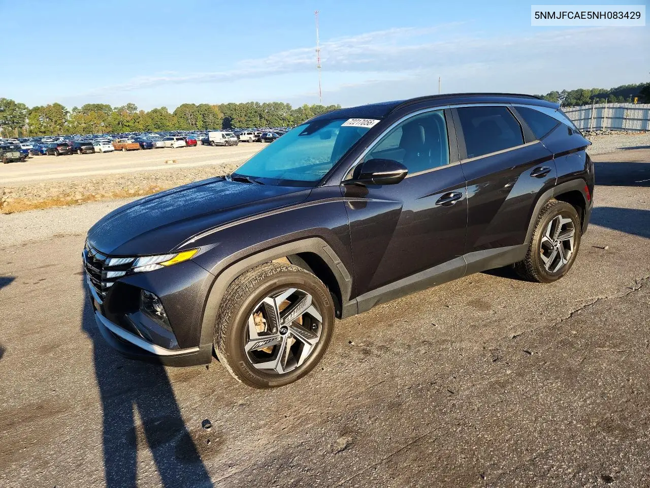 HYUNDAI TUCSON 2022, VIN 5NMJFCAE5NH083429