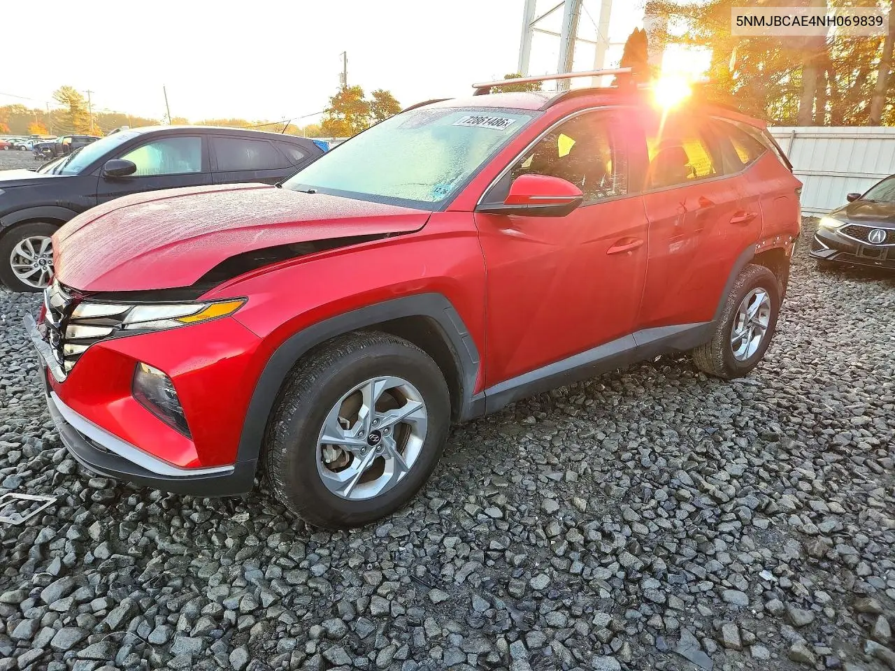 HYUNDAI TUCSON 2022, VIN 5NMJBCAE4NH069839