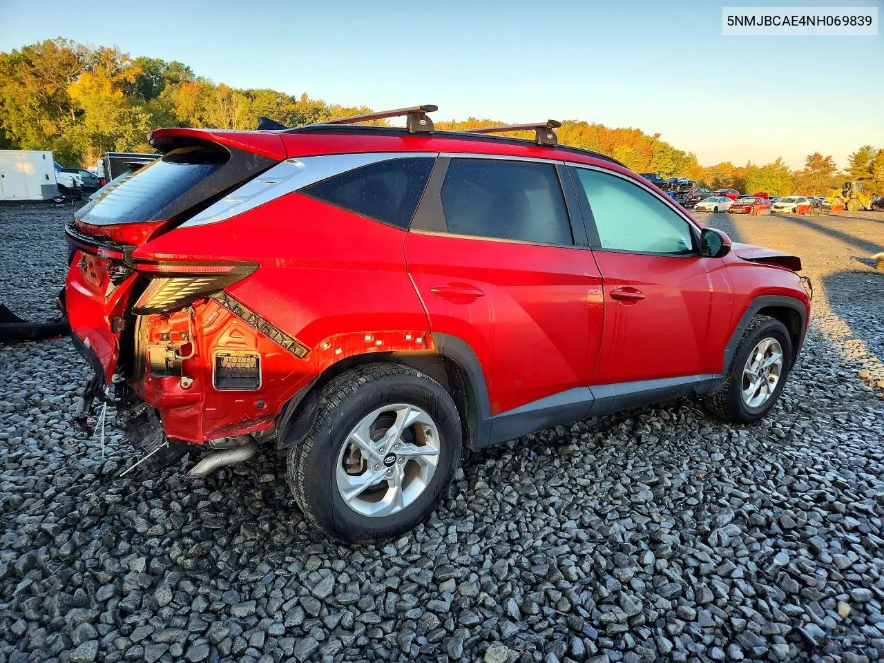2022 HYUNDAI TUCSON VIN 5NMJBCAE4NH069839 — фото 3