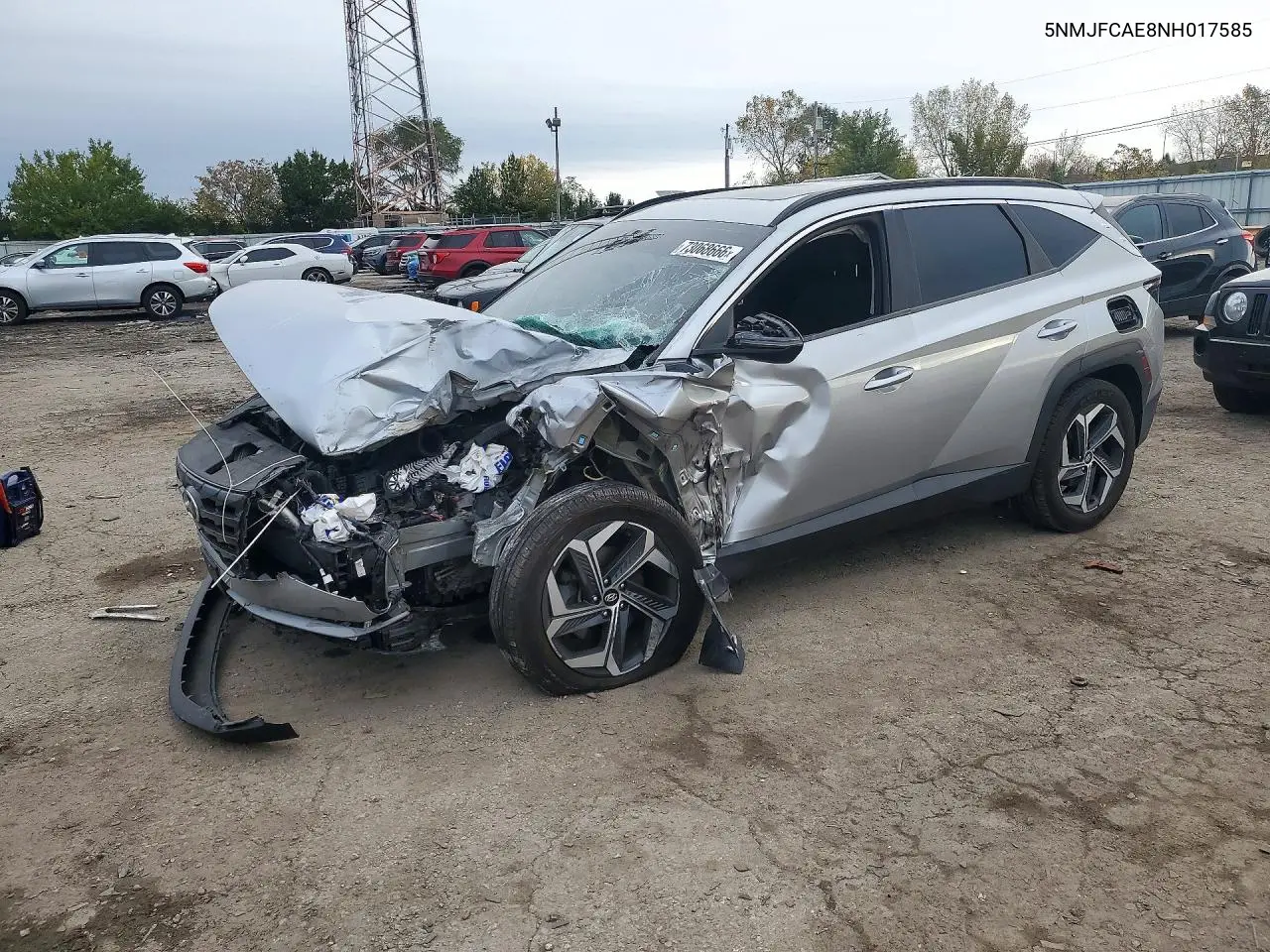 HYUNDAI TUCSON 2022, VIN 5NMJFCAE8NH017585