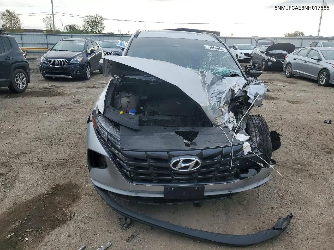 2022 HYUNDAI TUCSON VIN 5NMJFCAE8NH017585 — фото 5