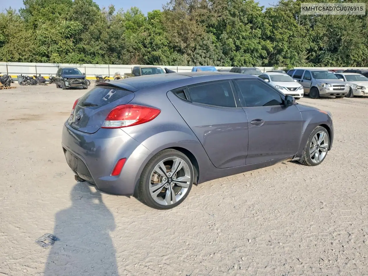 2012 HYUNDAI VELOSTER VIN KMHTC6AD7CU076915 — фото 3