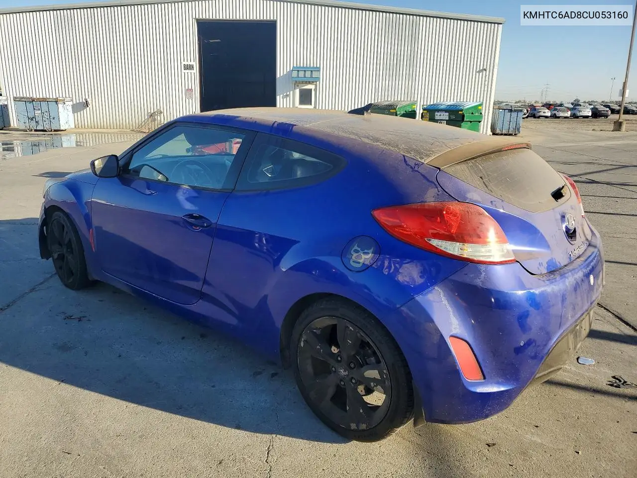 2012 HYUNDAI VELOSTER VIN KMHTC6AD8CU053160 — фото 2