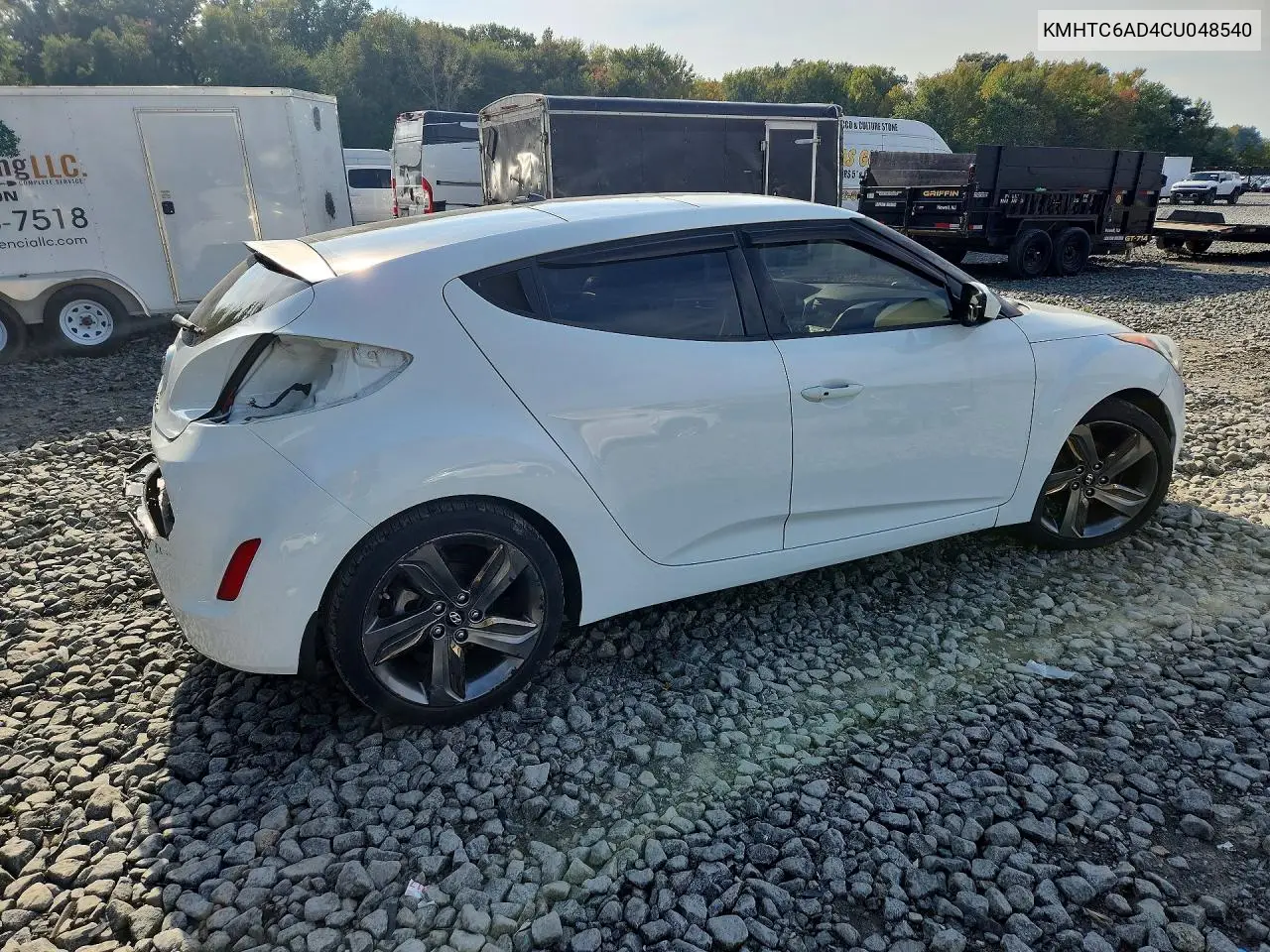 2012 HYUNDAI VELOSTER VIN KMHTC6AD4CU048540 — фото 3