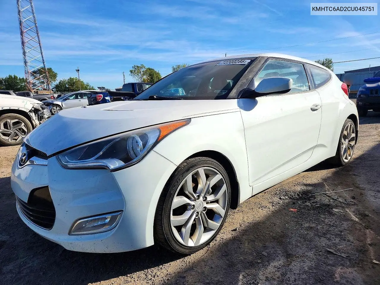 HYUNDAI VELOSTER 2012, VIN KMHTC6AD2CU045751