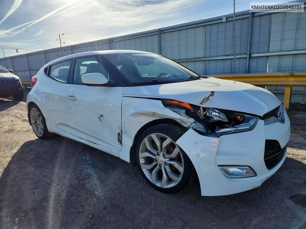2012 HYUNDAI VELOSTER VIN KMHTC6AD2CU045751 — фото 4