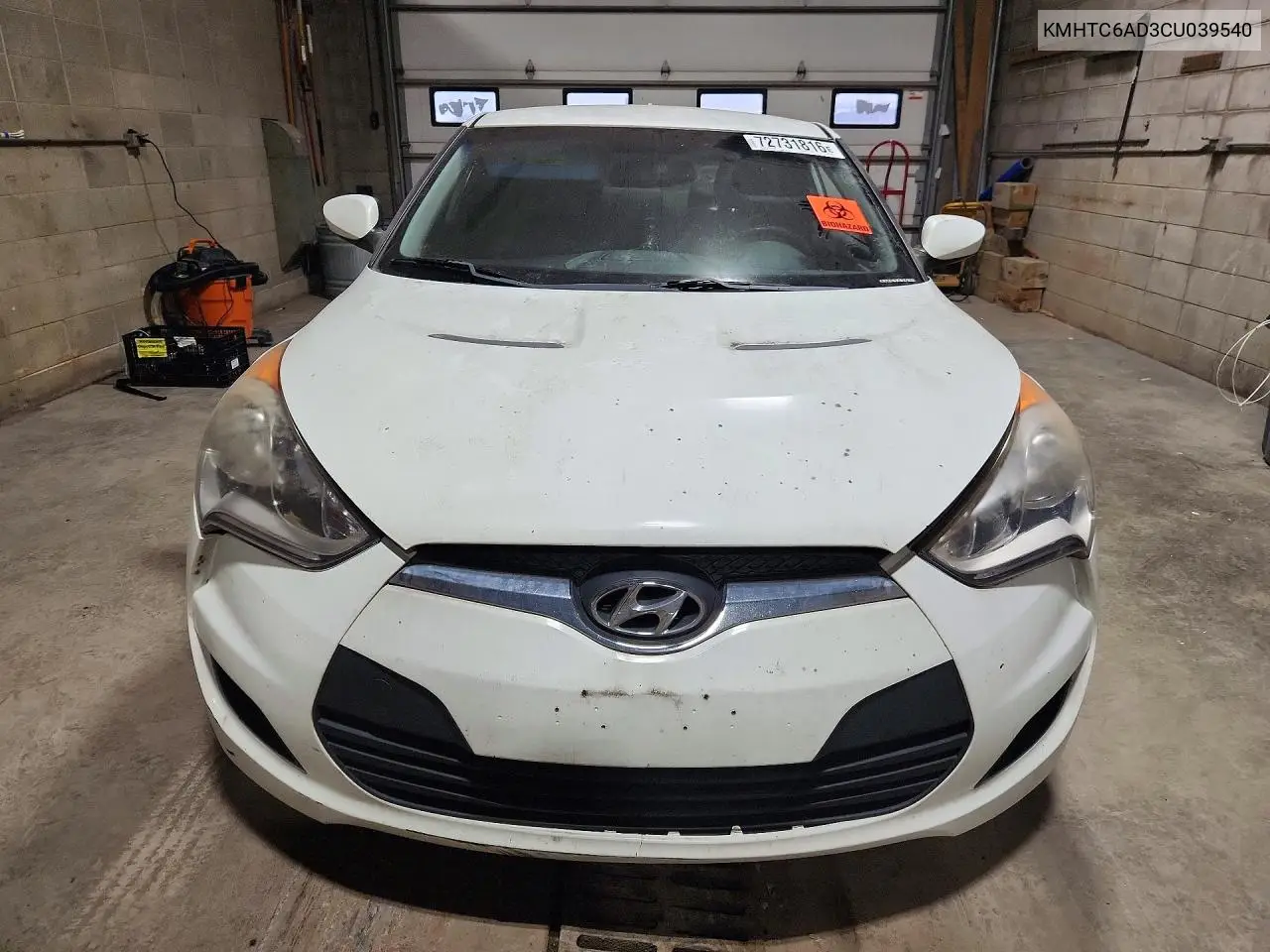 2012 HYUNDAI VELOSTER VIN KMHTC6AD3CU039540 — фото 5