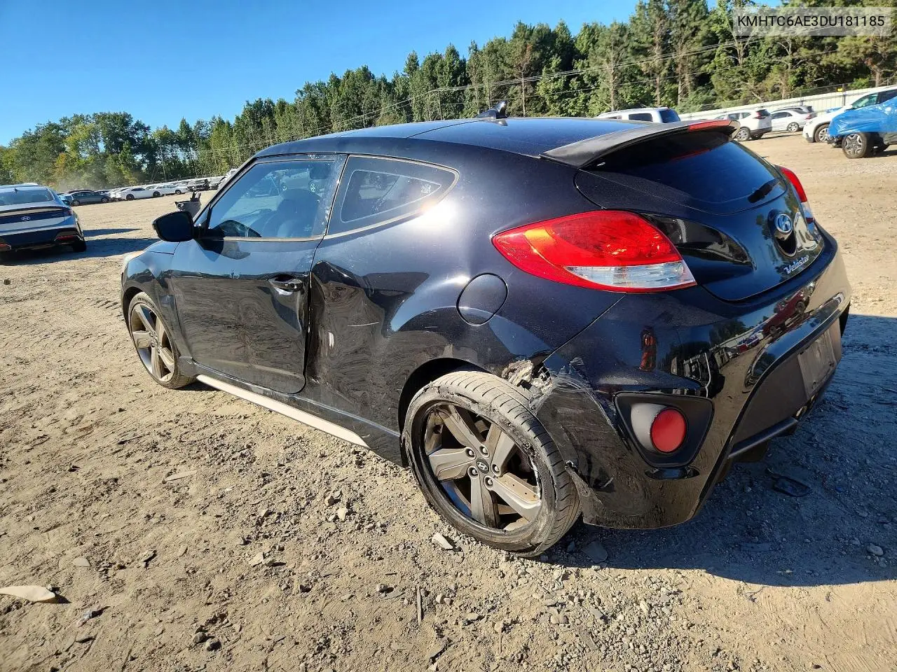 2013 HYUNDAI VELOSTER VIN KMHTC6AE3DU181185 — фото 2