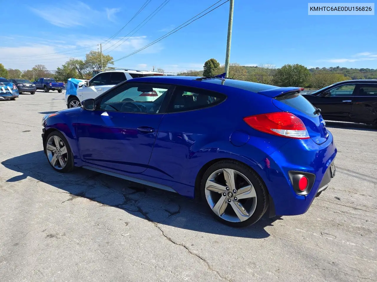2013 HYUNDAI VELOSTER VIN KMHTC6AE0DU156826 — фото 2