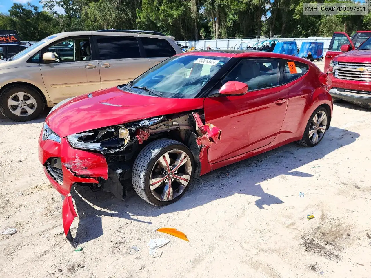 HYUNDAI VELOSTER 2013, VIN KMHTC6AD7DU097801