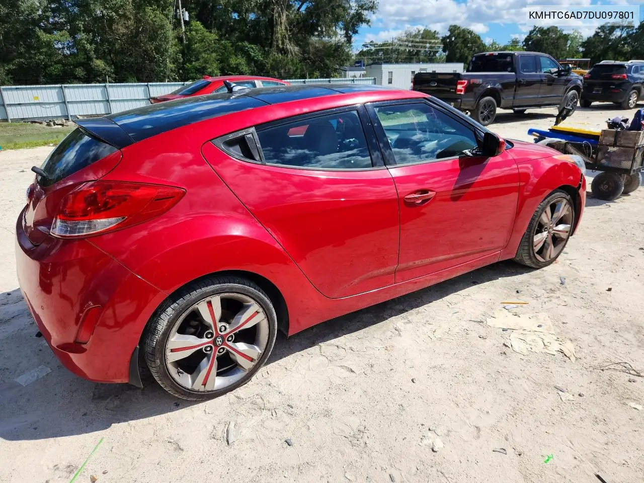 2013 HYUNDAI VELOSTER VIN KMHTC6AD7DU097801 — фото 3