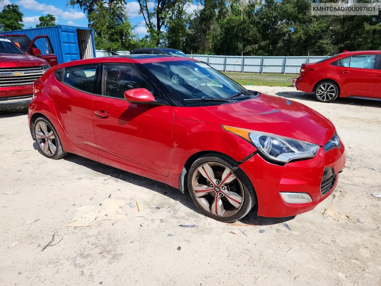 2013 HYUNDAI VELOSTER VIN KMHTC6AD7DU097801 — фото 4
