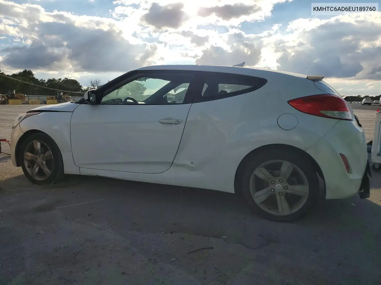 2014 HYUNDAI VELOSTER VIN KMHTC6AD6EU189760 — фото 2