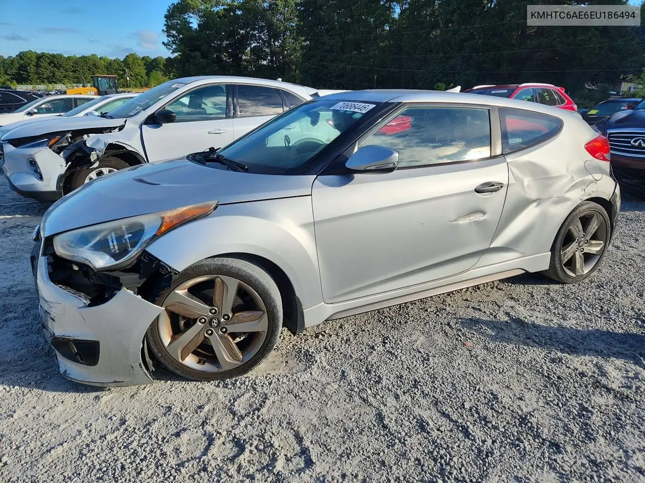 HYUNDAI VELOSTER 2014, VIN KMHTC6AE6EU186494