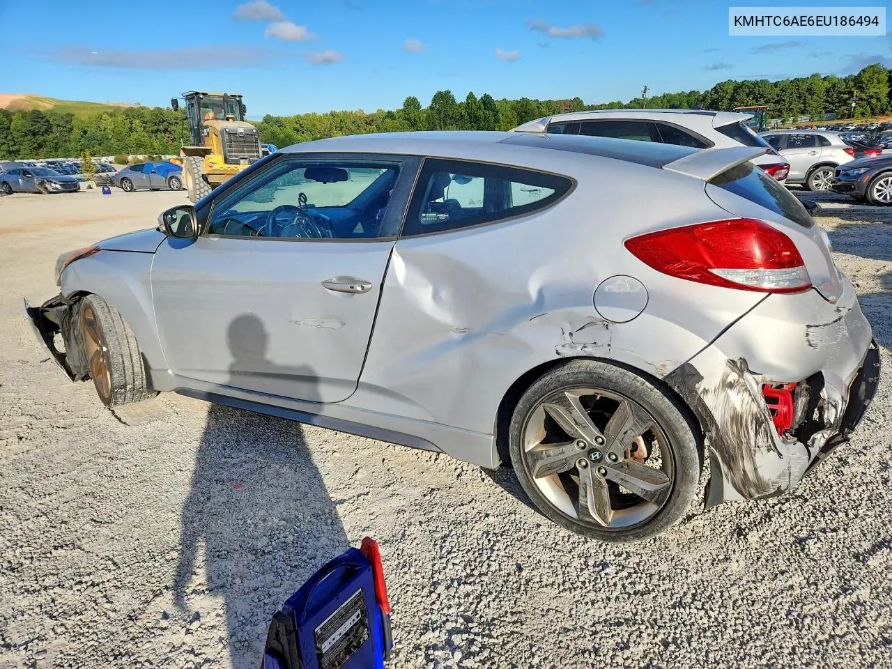 2014 HYUNDAI VELOSTER VIN KMHTC6AE6EU186494 — фото 2