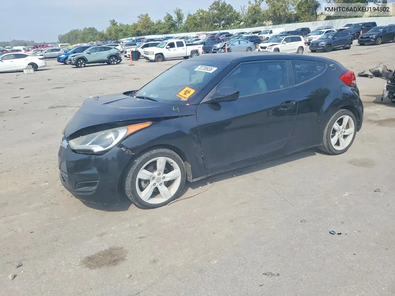 HYUNDAI VELOSTER 2014, VIN KMHTC6ADXEU194802