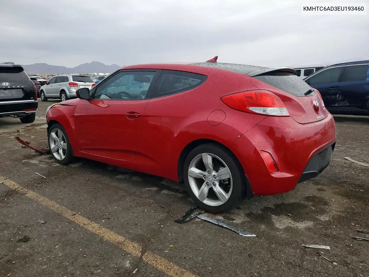 2014 HYUNDAI VELOSTER VIN KMHTC6AD3EU193460 — фото 2
