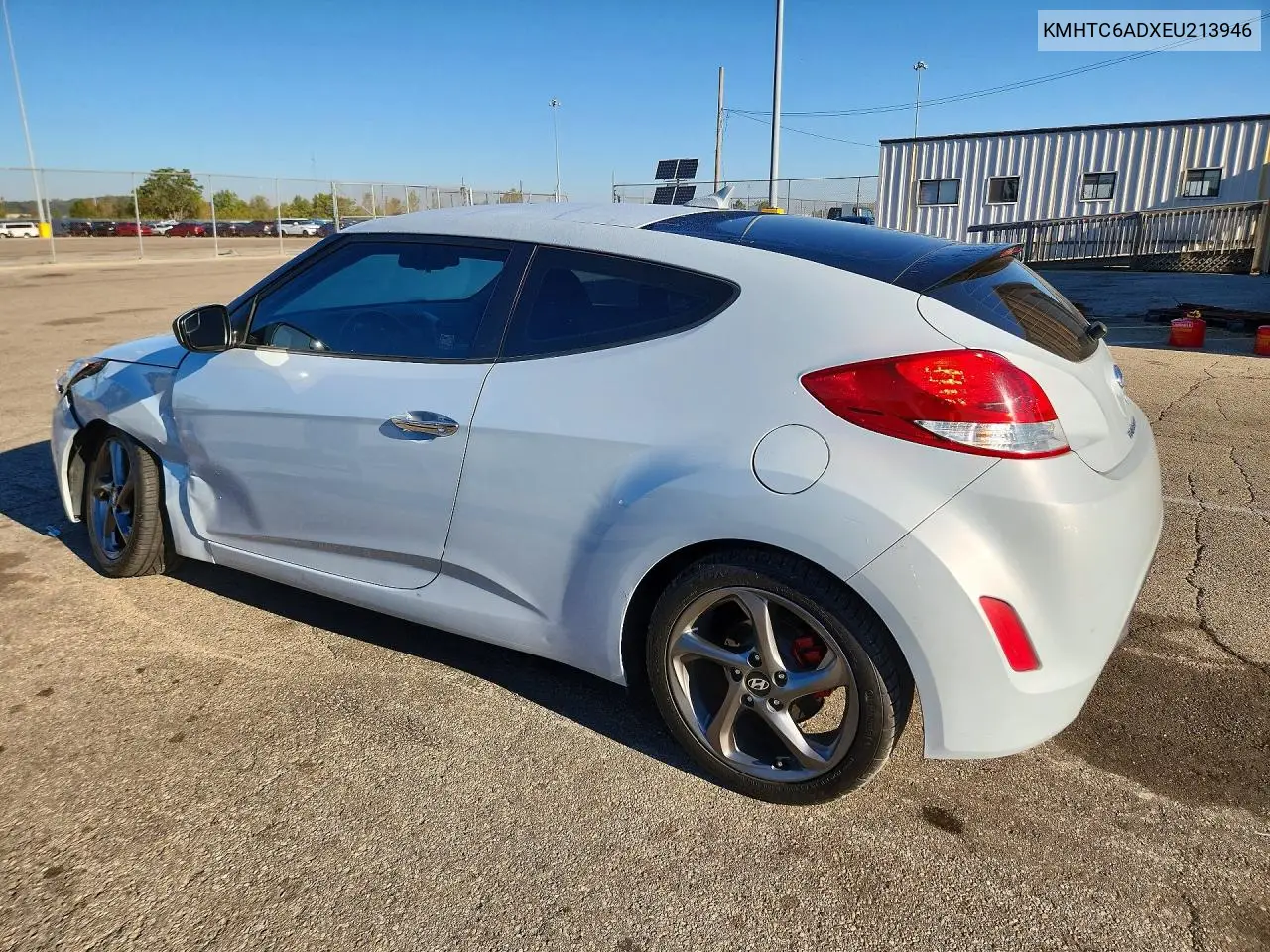 2014 HYUNDAI VELOSTER VIN KMHTC6ADXEU213946 — фото 2