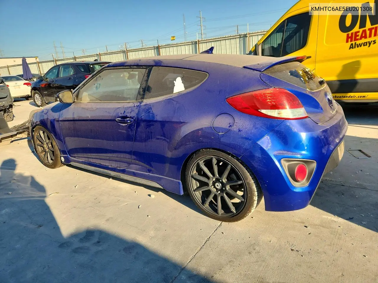 2014 HYUNDAI VELOSTER VIN KMHTC6AE5EU201308 — фото 2
