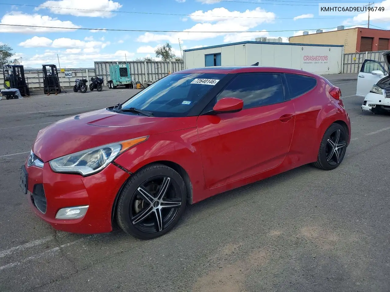 HYUNDAI VELOSTER 2014, VIN KMHTC6AD9EU196749