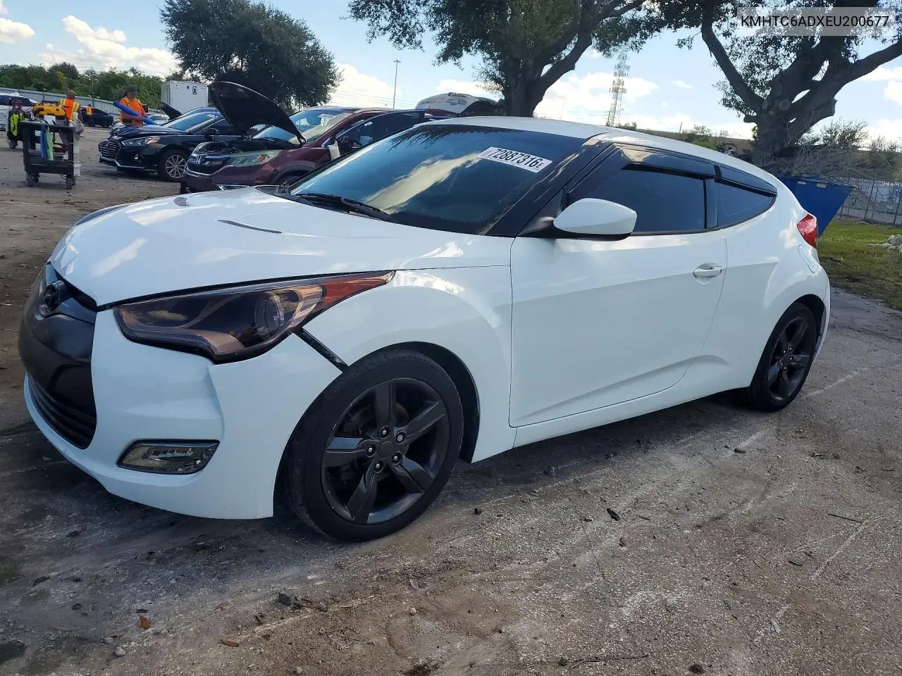 HYUNDAI VELOSTER 2014, VIN KMHTC6ADXEU200677