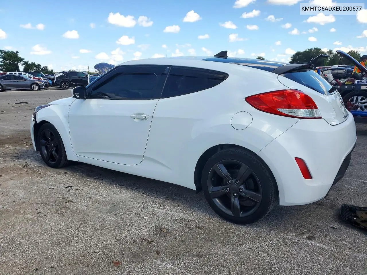 2014 HYUNDAI VELOSTER VIN KMHTC6ADXEU200677 — фото 2