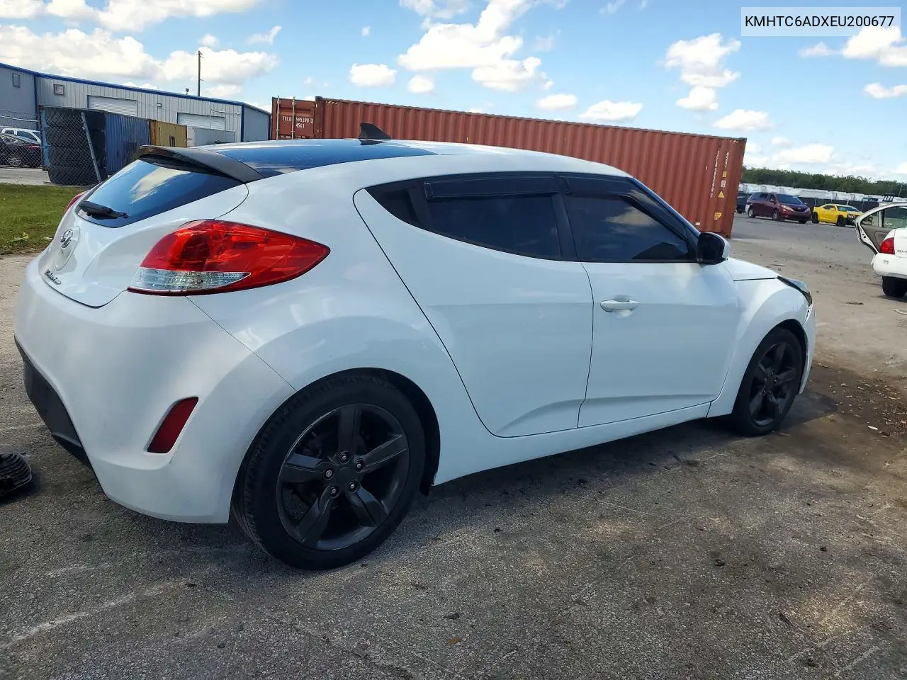 2014 HYUNDAI VELOSTER VIN KMHTC6ADXEU200677 — фото 3